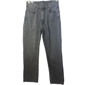 GAP Jeans Womens 6 Petite 90s Loose High Rise Black Gray Acid Wash Skater Grunge